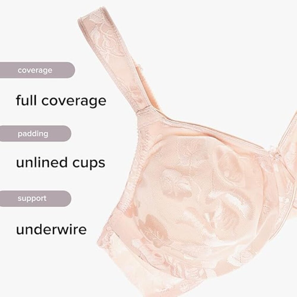 Wacoal Awareness Seamless Full Figure Underwire Bra Smooth Support Invisible 36C - Picture 8 of 8